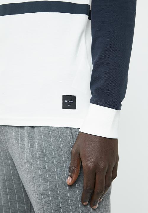 Only & Sons - Jay colour block polo - multi