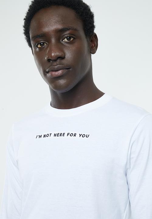 Night Addict - Logan long sleeve tee - white
