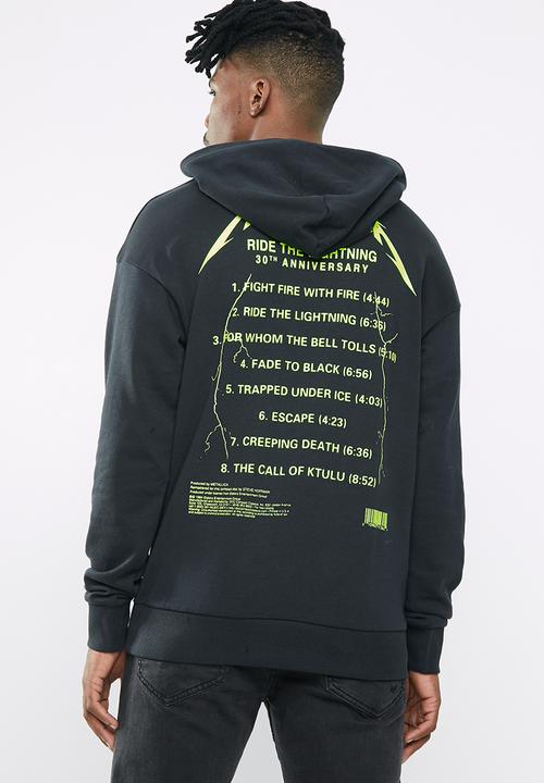 Jack & Jones - Metallica tee sweat hood - black 