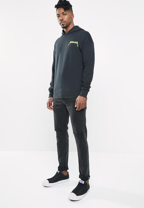 Jack & Jones - Metallica tee sweat hood - black 