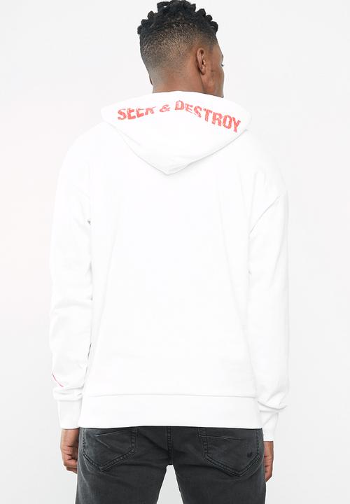 Jack & Jones - Metallica tee sweat hood - white