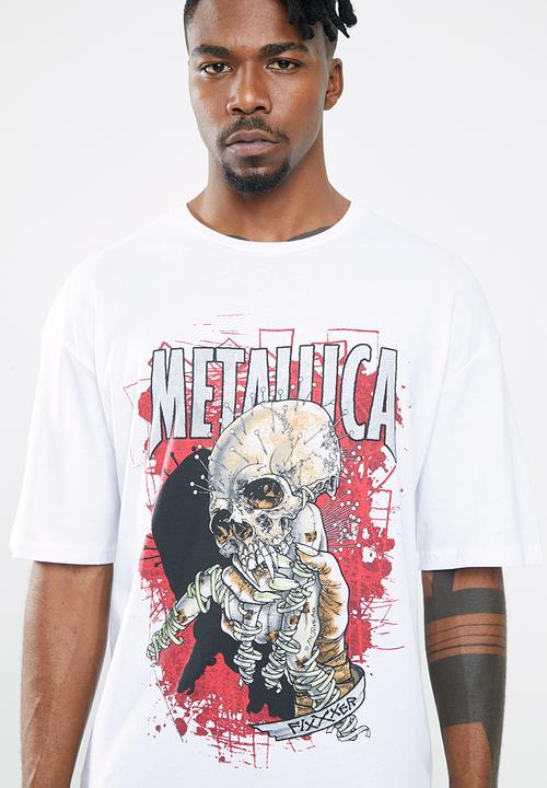 Jack & Jones - Metallica tee short sleeve crew - white