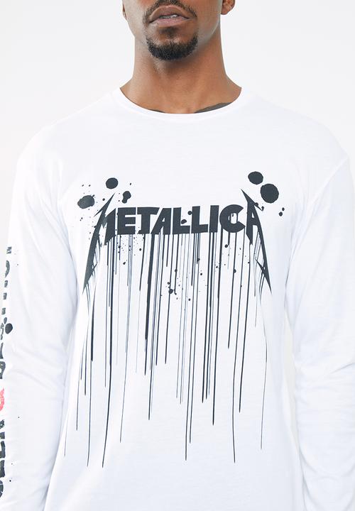 Jack & Jones - Metallica tee long sleeve crew - white