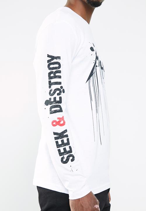 Jack & Jones - Metallica tee long sleeve crew - white