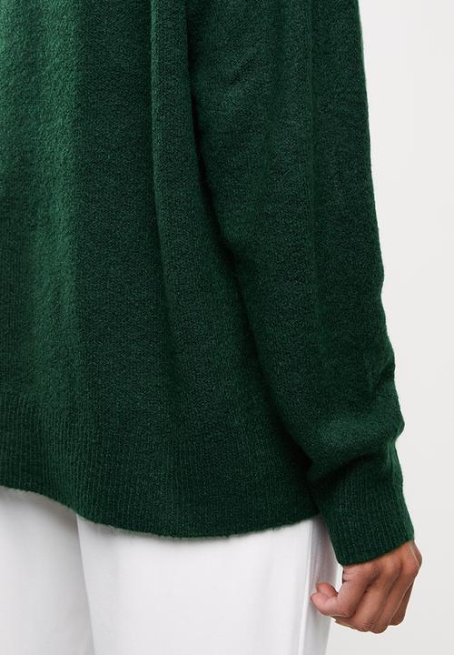 edit - Boxy wide hemline sweater - green