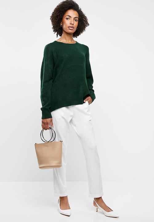 edit - Boxy wide hemline sweater - green