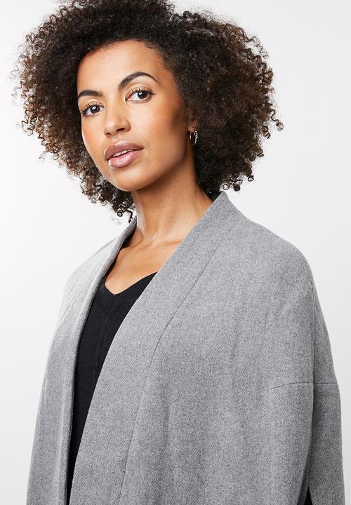 edit - Melton cape coat - grey