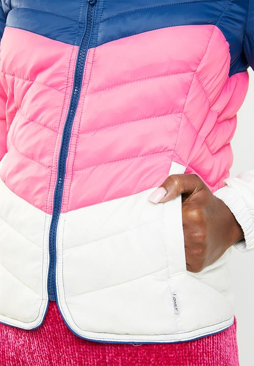 ONLY - Demi blocked hooded jacket - multi