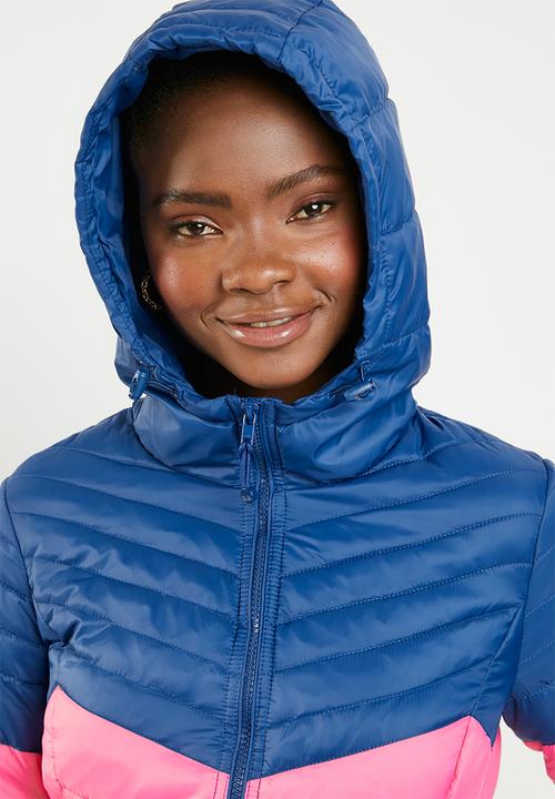 ONLY - Demi blocked hooded jacket - multi