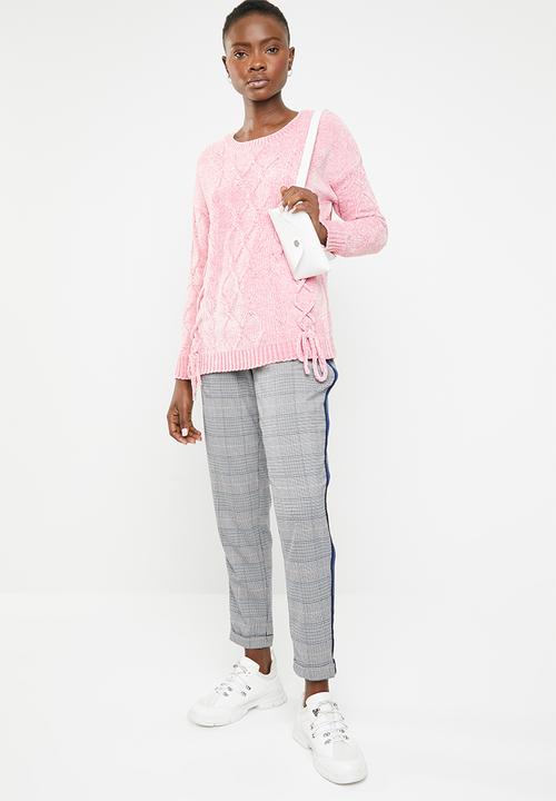 Tokyo Laundry - Caphis cable knit chenille jersey - pink