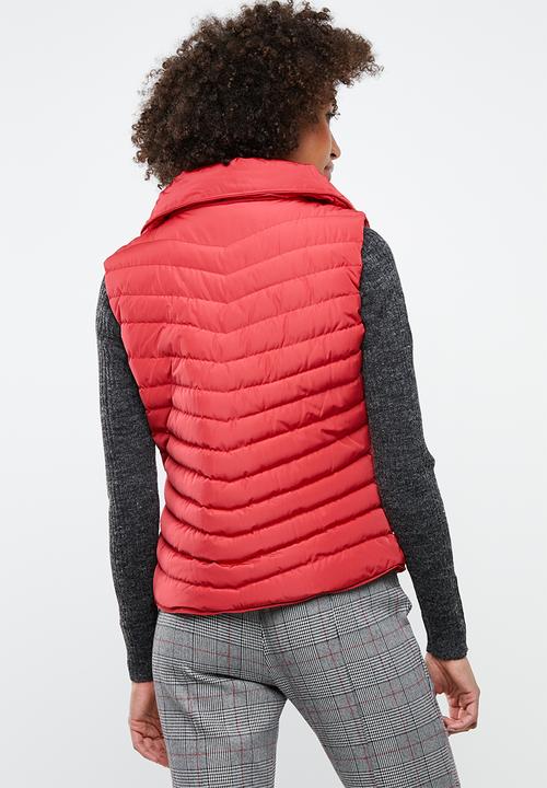 Tokyo Laundry - Chervil sleeveless puffer jacket - red