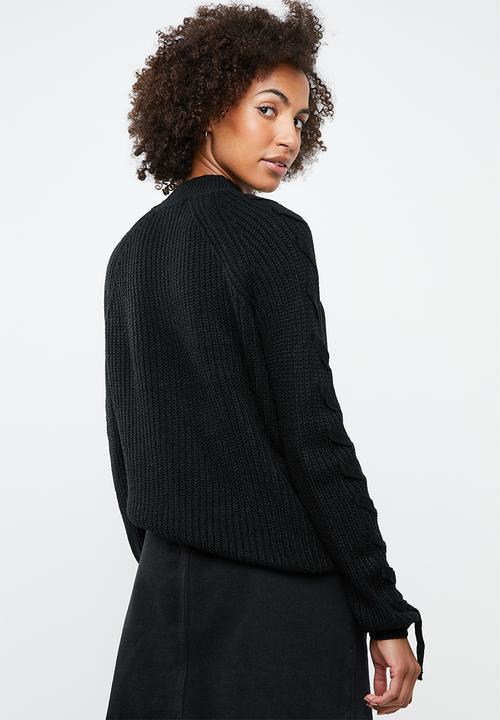 Tokyo Laundry - Jade lace up detail jersey - black