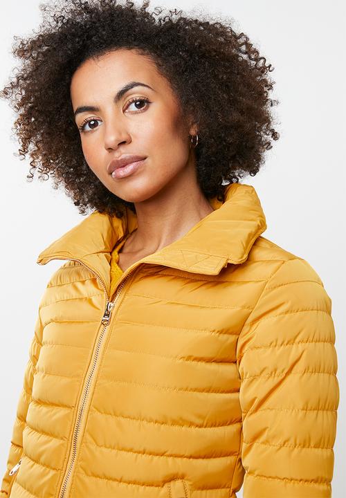 Tokyo Laundry - Honey high neck puffer jacket - yellow