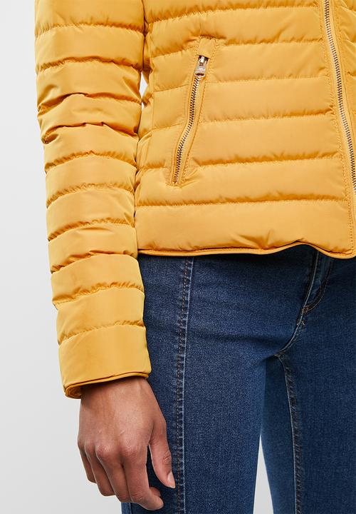 Tokyo Laundry - Honey high neck puffer jacket - yellow
