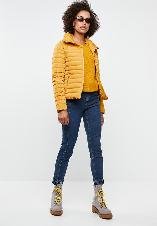 Tokyo Laundry - Honey high neck puffer jacket - yellow