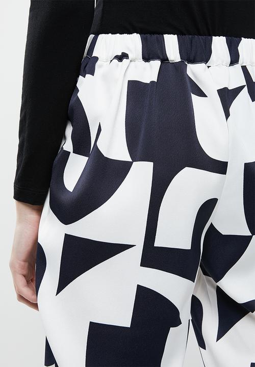 Vero Moda - Boldonia hilma ankle pants - white & navy