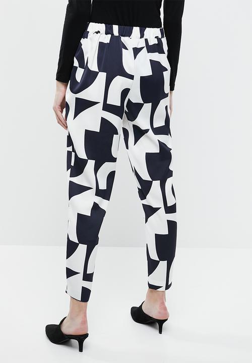 Vero Moda - Boldonia hilma ankle pants - white & navy