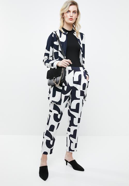 Vero Moda - Boldonia hilma ankle pants - white & navy