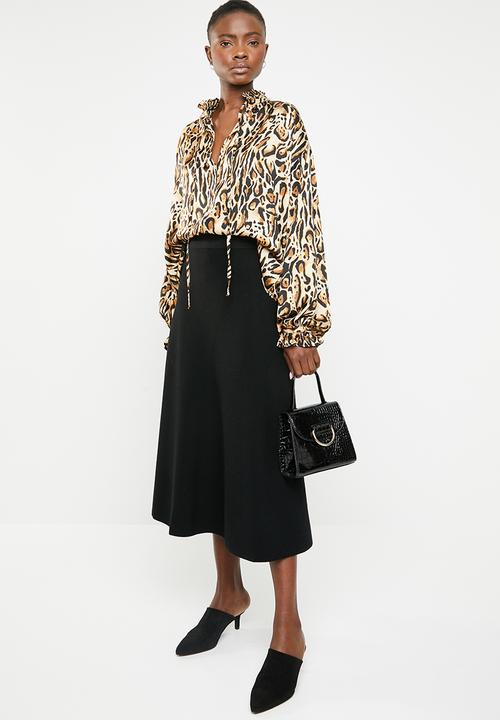 Superbalist - Peasant blouse - tan & black 