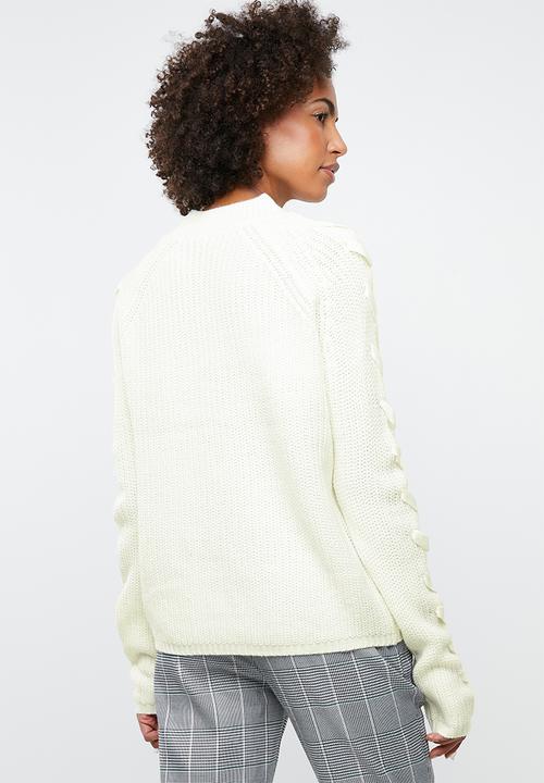 Tokyo Laundry - Jade lace up detail jersey - cream