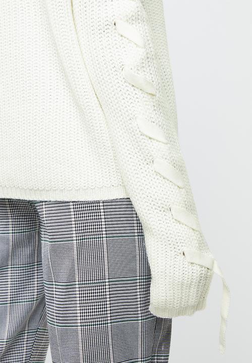 Tokyo Laundry - Jade lace up detail jersey - cream