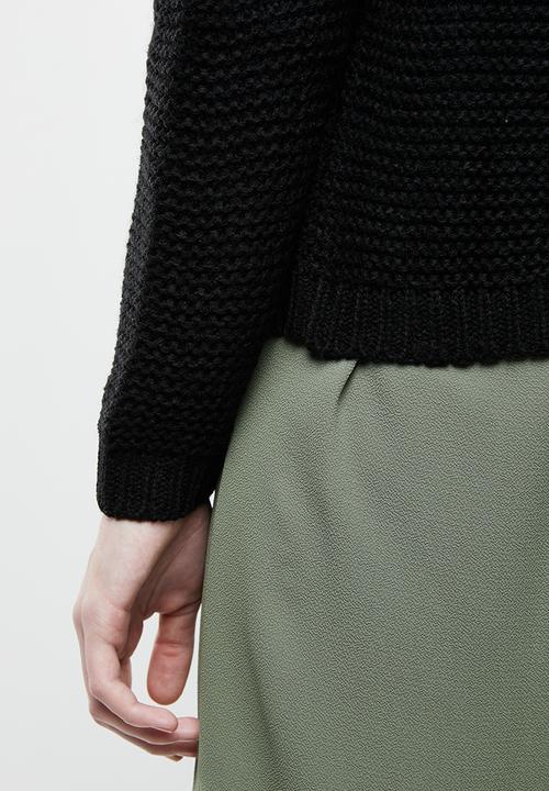 ONLY - Baskina long sleeve roll neck pullover top - black