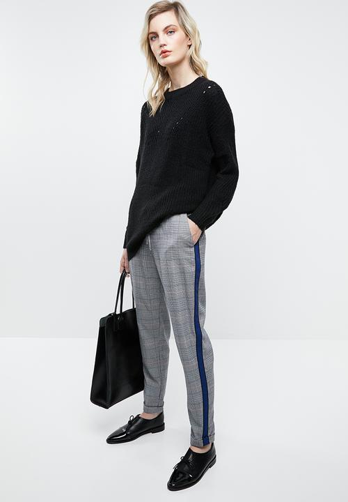 ONLY - Safina long sleeve long pullover top - black