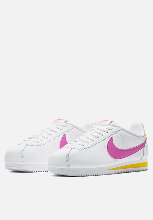 Nike - Classic Cortez Leather - White/laser fuschia-laser