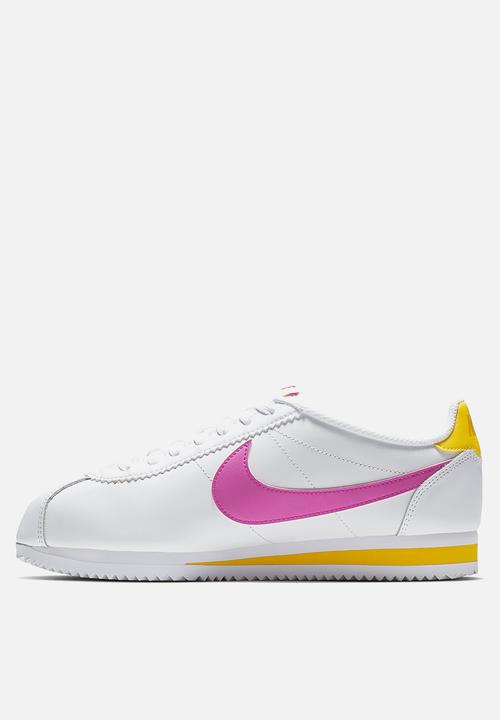 Nike - Classic Cortez Leather - White/laser fuschia-laser