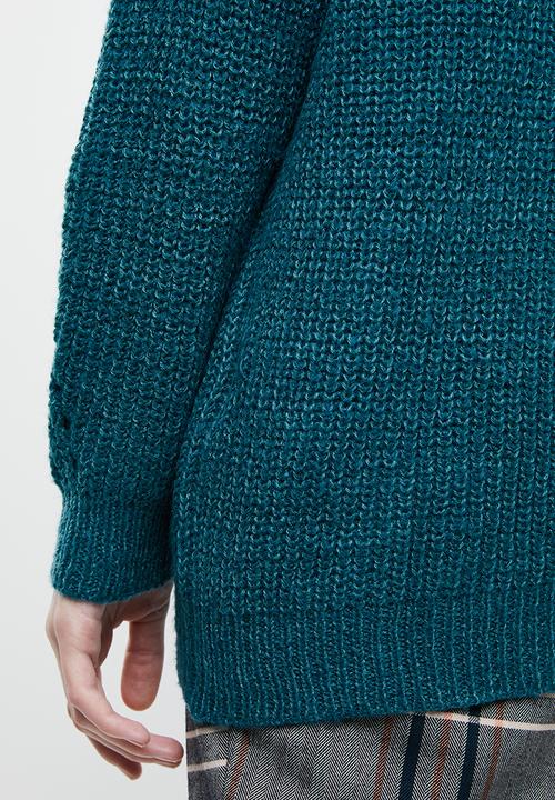 ONLY - Safina long sleeve long pullover top - blue
