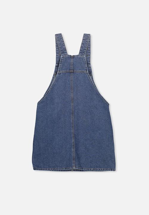 Cotton On - Denim 90s pinafore - blue