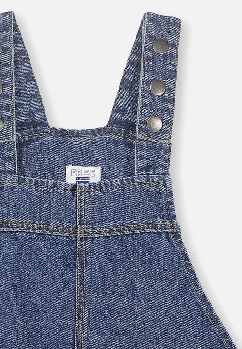 Cotton On - Denim 90s pinafore - blue