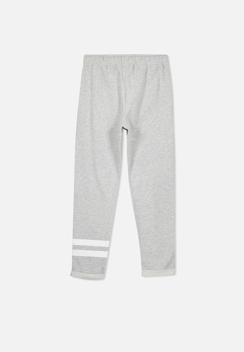Cotton On - Track pant - grey & white