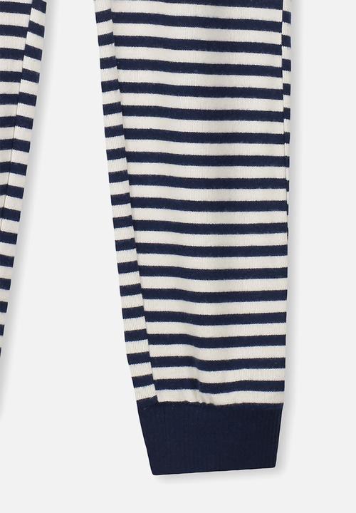Cotton On - Supersoft stripe trackpant - navy