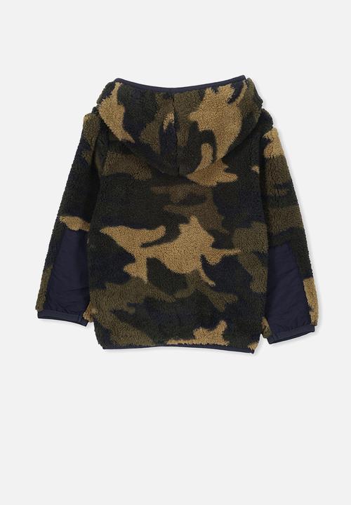 Cotton On - Teddy hoody - black & olive