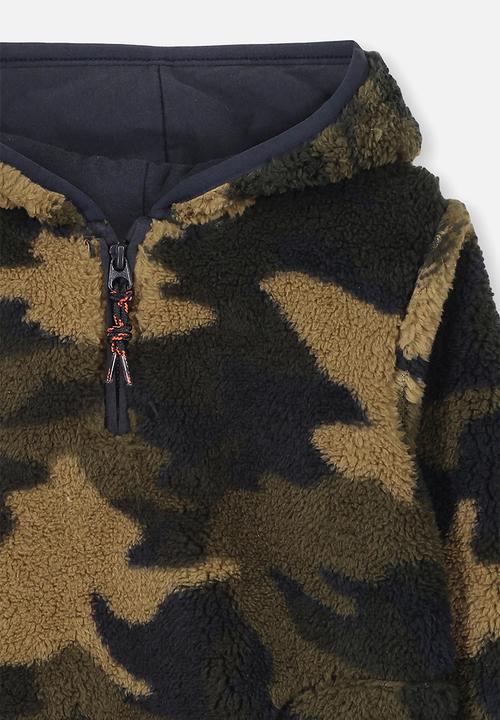 Cotton On - Teddy hoody - black & olive