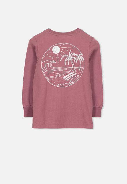 Cotton On - Long sleeve tee - burgundy