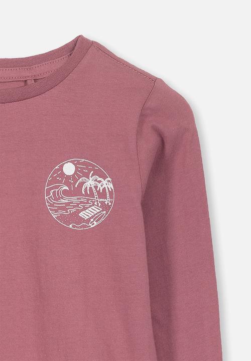 Cotton On - Long sleeve tee - burgundy