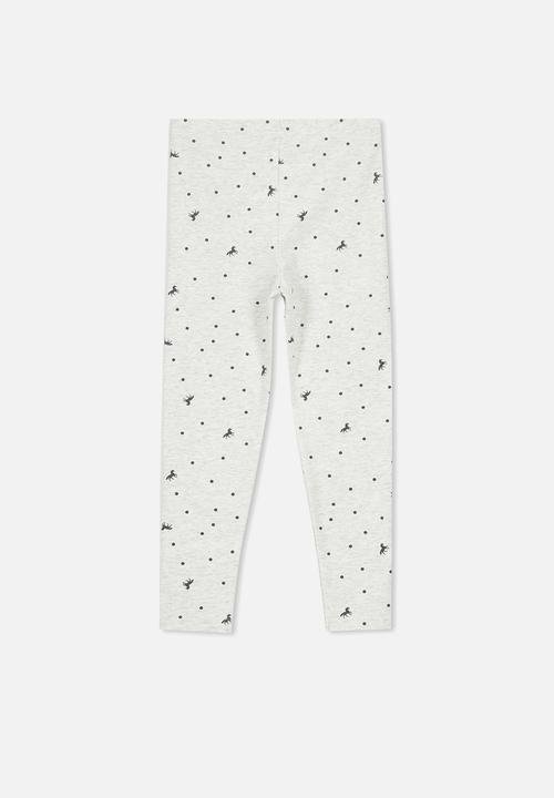 Cotton On - Huggie unicorn spot tights - grey