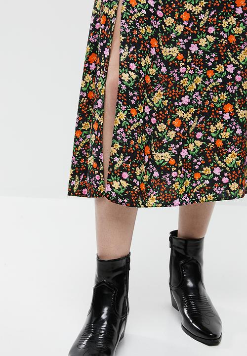New Look - Ditsy midi skirt  - multi 