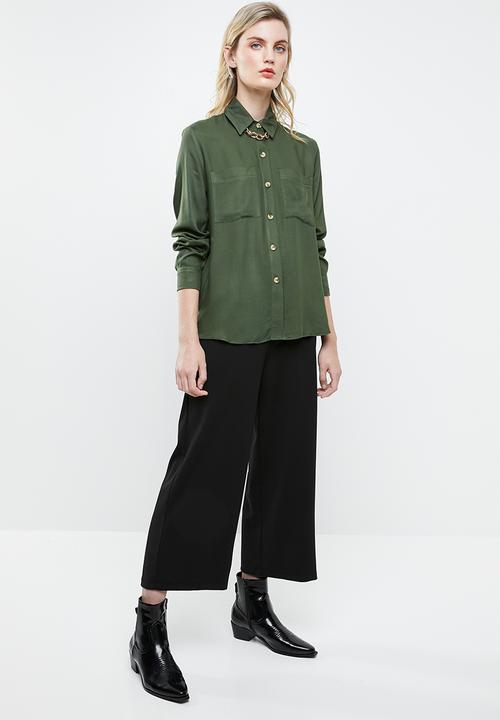 Superbalist - Soft utility shirt - olive