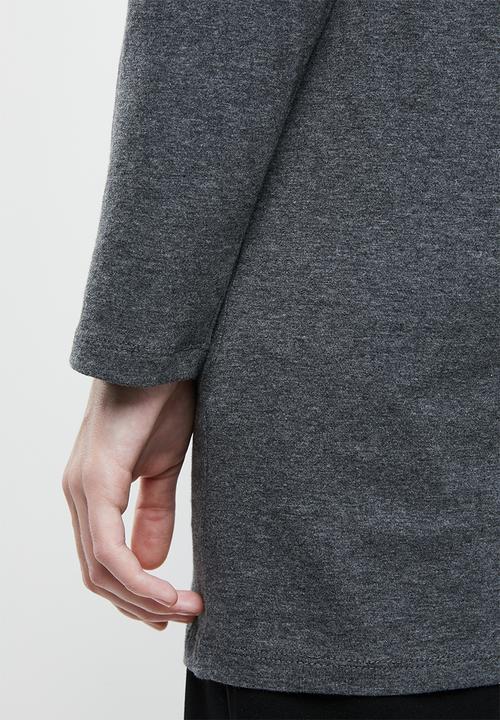 Superbalist - Longline tee with pocket - charcoal 