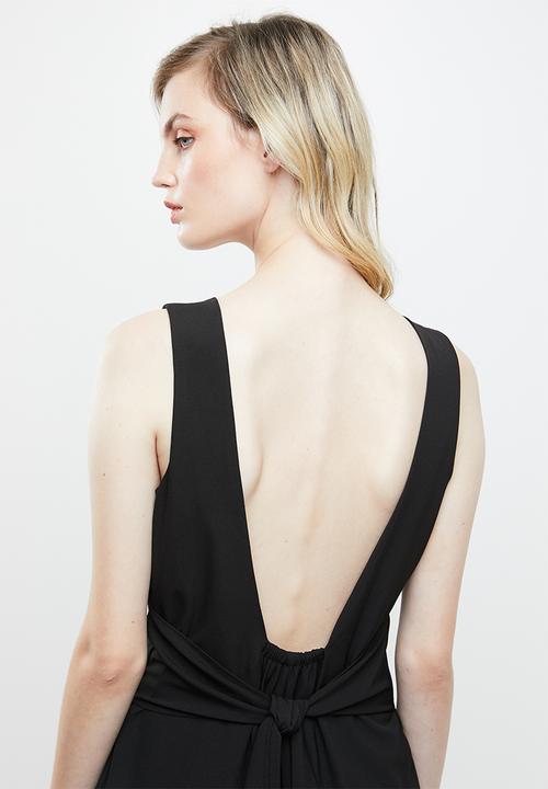 Superbalist - Woven jumpsuit with tie back - black