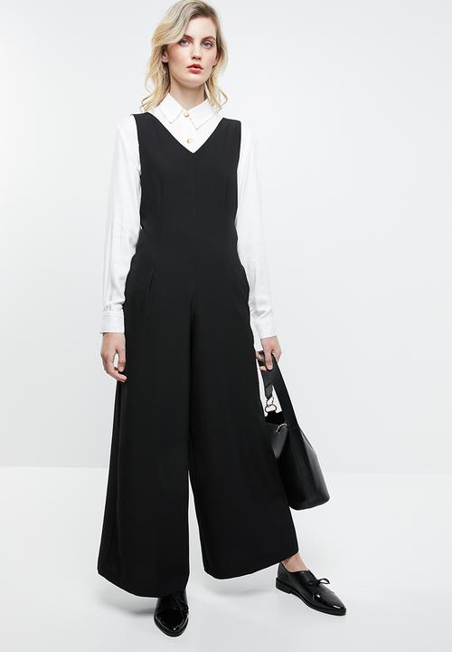 Superbalist - Woven jumpsuit with tie back - black