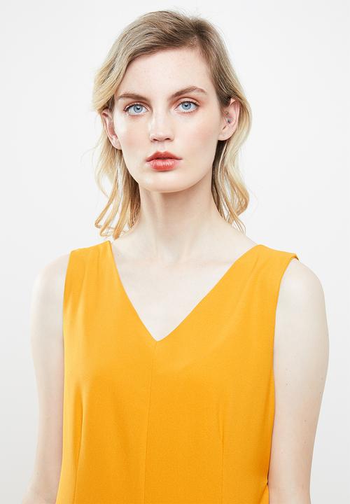 Superbalist - Woven jumpsuit with tie back - yellow