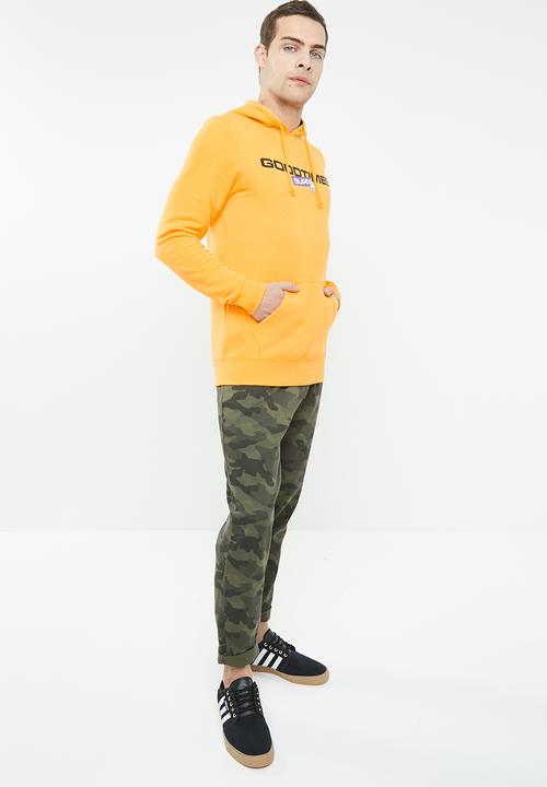 Cotton On - Goodtimes sticker fleece pullover - yellow & navy