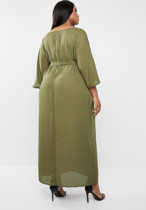 STYLE REPUBLIC PLUS - Kimono Maxi dress - khaki