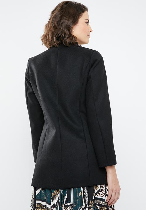 STYLE REPUBLIC - Military inspired wool-like coat - black