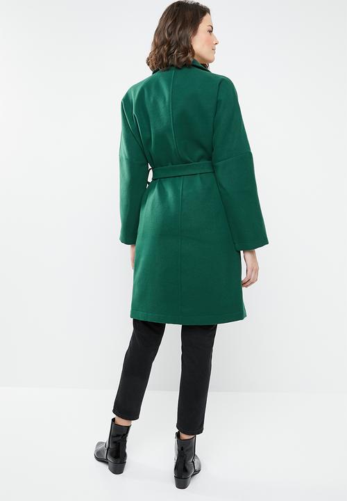 STYLE REPUBLIC - Dolman sleeve maxi coat - bottle green