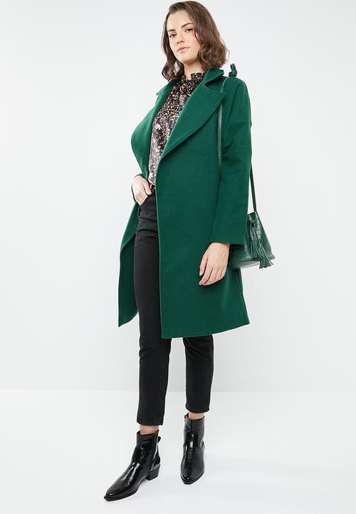 STYLE REPUBLIC - Dolman sleeve maxi coat - bottle green